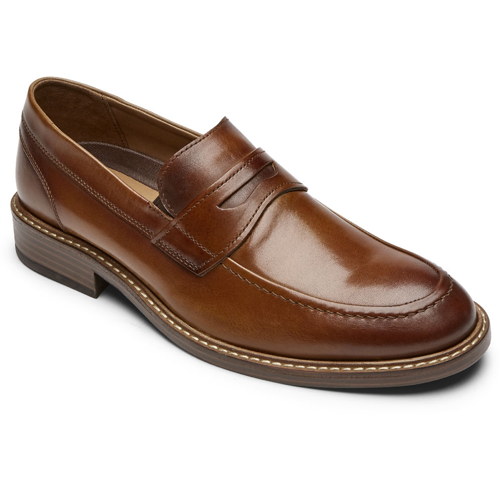 Rockport Loafers For Mens Brown - Kenton Penny - LN0972143